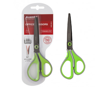 Ножиці 19см Axent Titanium Lite 6406-09-A - сіро-салатові