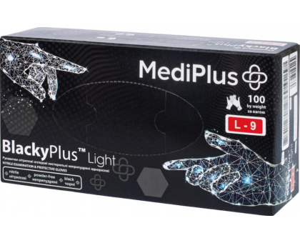 Рукавиці нітрилові MediPlus Black M - 100шт (50пар)