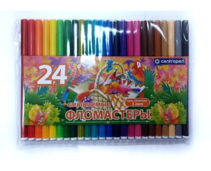 Фломастери 24кол Centropen 779024ET Птахи