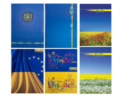 Книга обліку А4 96арк тверда обк. Українська символіка ВМ 2400-38 - клітинка