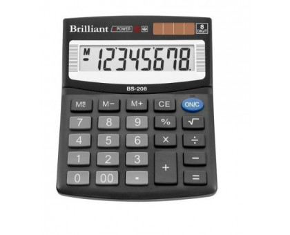 Калькулятор Brilliant BS-208 - чорний