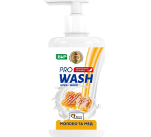 Мило рідке PRO WASH (крем-мило) "Молоко та мед" 470г