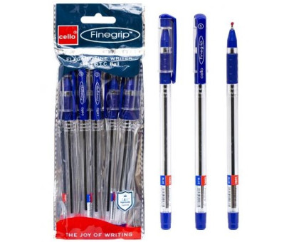 Ручка масляна Finegrip Cello (5шт) L07P5 - синя