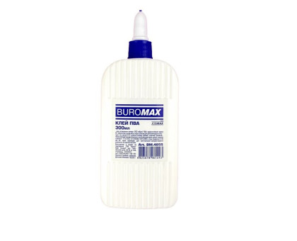 Клей ПВА 300мл BuroMax ВМ.4855