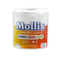 Рушник на гільзі двошарові Mollis Jumbo 1рул - 900 відривів