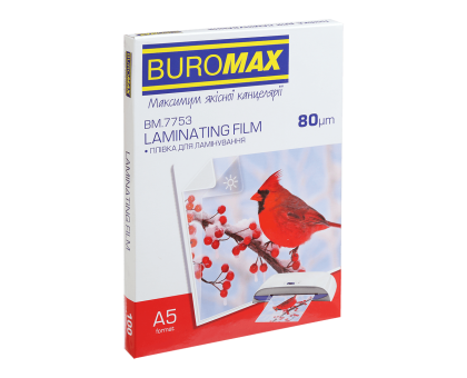 Плівка для ламінації А-5 80мк 100шт BuroMax ВМ.7753