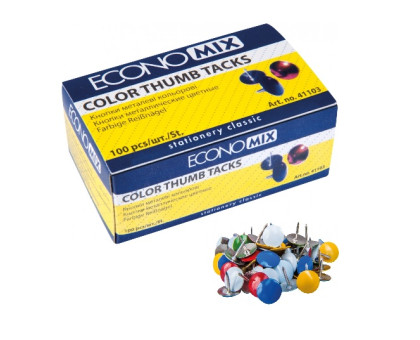 Кнопки кольорові 100шт Economix E41103
