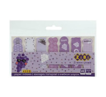 Закладки з клейким шаром паперові 65x18 мм, 7 диз. по 20 арк., KIDS Line ZB.15102