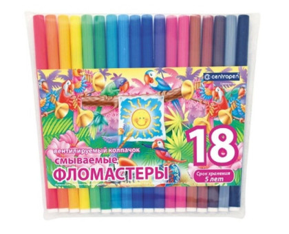 Фломастери 18кол Centropen 779018ET Птахи