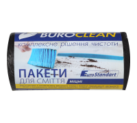 Пакети для сміття 35л/50шт, 500х600мм,міцні, чорні, 11мкм, ПВТ (LDPE) BUROCLEAN EuroStandart