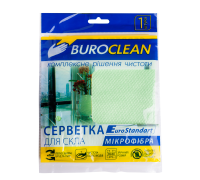 Серветки мікрофібри для скла BUROCLEAN EuroStandart 30х30 см