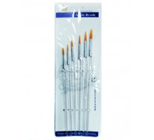 Набір пензликів 6шт пластикові Artist Brush NO.906