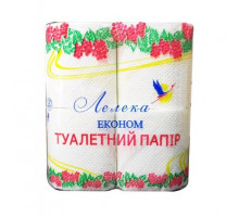 Туалетний папір двошаровий Лелека 4шт/уп