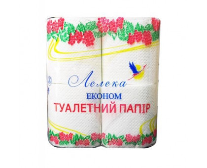 Туалетний папір двошаровий Лелека 4шт/уп