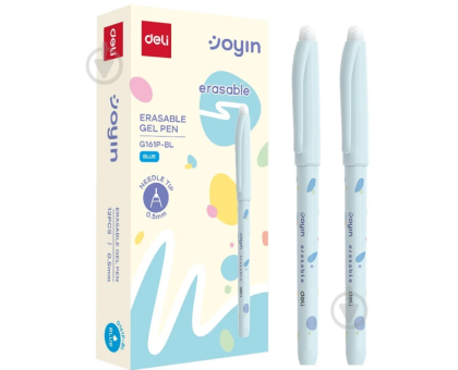 Ручка гелева Пиши-стирай Deli EG161P-BL - синя