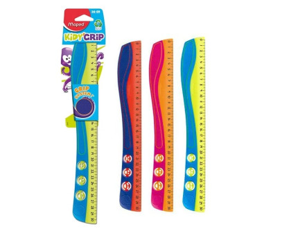 Лінійка 30 см пластикова KIDY GRIP 278510 - асорті