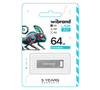 Карта пам'яті USB Wibrand USB 2.0 Chameleon 64Gb Silver