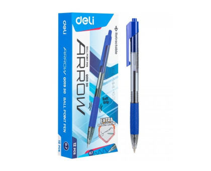 Ручка кулькова авт. Deli Arrow EQ01930 - синя
