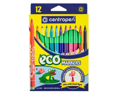 Фломастери 12кол Centropen Eko 2560