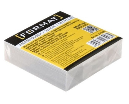 Папір для бокса 80*80*20мм Білий Format 200арк F27996