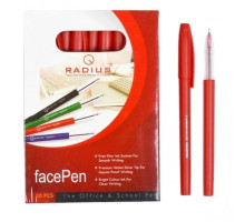 Ручка масляна Radius Face-Pen - червона