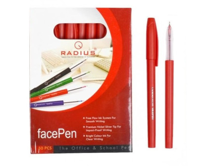 Ручка масляна Radius Face-Pen - червона