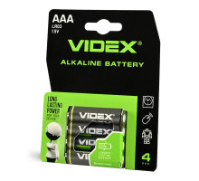 Елемент живлення ААA LR03 Videx - 4шт