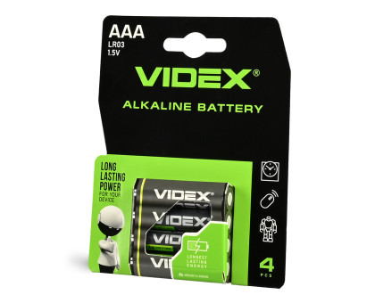 Елемент живлення ААA LR03 Videx - 4шт