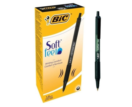 Ручка кулькова авт. Soft Feel BIC - чорна