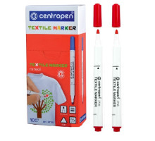 Маркер Textile Centropen 2739 для тканини 2мм - червоний