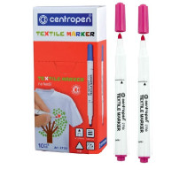 Маркер Textile Centropen 2739 для тканини 2мм - рожевий