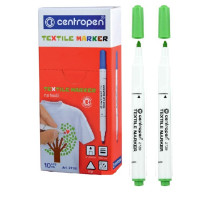 Маркер Textile Centropen 2739 для тканини 2мм - салатовий