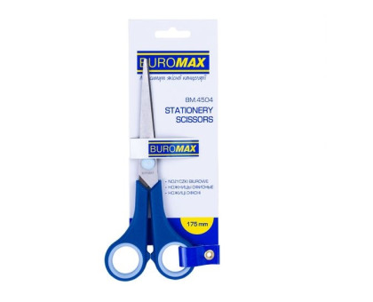Ножиці 17,5см BuroMax ВМ.4504 - сині