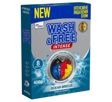 Пральний порошок універсальний Wash&Free Intense "Океанський бриз",  400 г