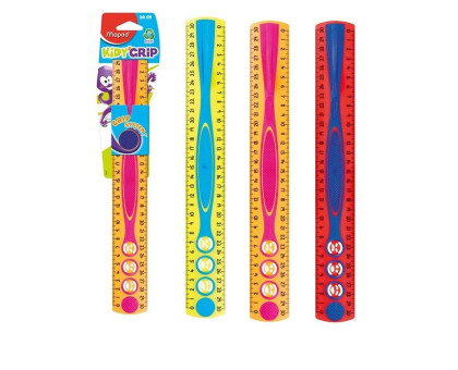 Лінійка 30 см пластикова з тримачем KIDY GRIP 278610 - асорті