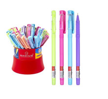 Ручка масляна Radius I-Pen Індія матовий корпус - синя