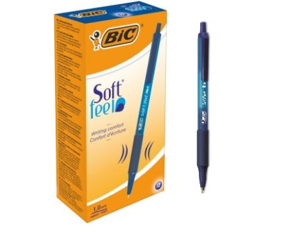 Ручка кулькова авт. Soft Feel BIC - синя