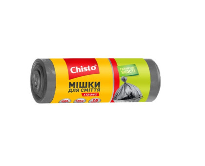Кульки мусорні 60л Chisto strong - 15шт