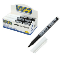 Маркер перманентний BM.8708-12 BuroMax 1-2мм - білий