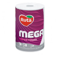 Рушник на гільзі двошаровий Ruta Mega 1рул - білий
