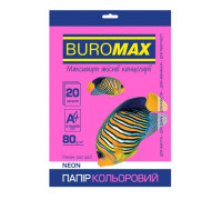 Папір кольоровий А4 80 NEON BuroMax (20арк) - малиновий