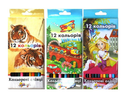 Олівці кольорові 12кол неЗнайка 081910
