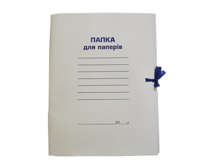 Папка картонна А4 на зав'язках 0,41мм ВМ3357