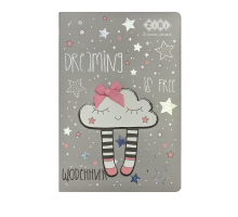 Щоденник шкільний  В5, 48 арк., тверд. обл., шт.шкіра/поролон, сірий, KIDS Line ZB.13216-09
