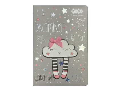 Щоденник шкільний  В5, 48 арк., тверд. обл., шт.шкіра/поролон, сірий, KIDS Line ZB.13216-09