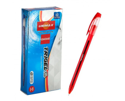 Ручка гелева Trigel UX-130-06 - червона