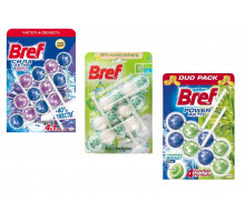Блок з очисним засобом для унітазу Bref 3шт - асорті