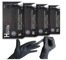 Рукавиці нітрилові HOFFEN Black L - 100шт (50пар)