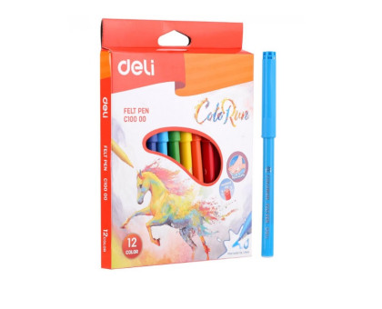 Фломастери 12кол Deli ColoRUN C10000