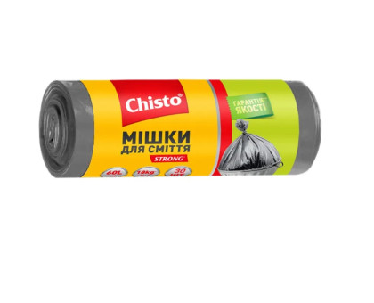 Кульки мусорні 60л Chisto strong - 30шт